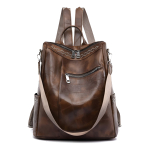 Cartera Mochila Urbana En Cuero Pu Bolsillo Externos - Imagen 5