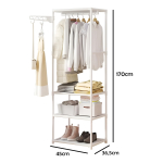 Perchero Organizador Con Estantes Y Barra Para Ropa - Imagen 2