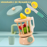 Juego Simulación Licuadora De Madera Con Frutas Para Cortar - Imagen 4