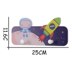 Perchero Colgante De Pared Infantil Astronautas Decorativo - Imagen 2