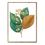 Cuadro Decorativo Moderno Hojas Con Marco Dorado - Imagen 10