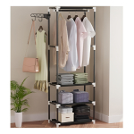 Perchero Organizador Con Estantes Y Barra Para Ropa - Imagen 10