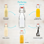 Botella De Vidrio Tapon Hermetico Para Fermentacion 1000ml - Imagen 8