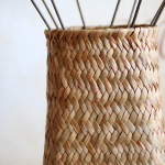 Florero Tejido Cesta Estilo Nordico En Mimbre Y Bambu - Imagen 15