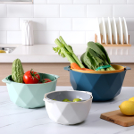 Practico Bowl Colador Moderno Diseño Doble Capa Multifuncion - Imagen 3