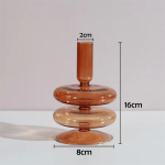 Candelabro Portavela De Cristal Ancho Decoración - Imagen 2