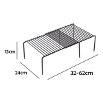 Estanteria Doble Parrillas Organizadoras Apilables Metal - Imagen 2