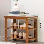 Zapatero Con Asiento Dos Estantes Organizador Zapatos - Imagen 4