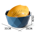 Practico Bowl Colador Moderno Diseño Doble Capa Multifuncion - Imagen 8