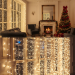 Lluvia De Luces Cortina Led 3x3 Mt P/ Bodas Fiestas Luz Guía - Imagen 7