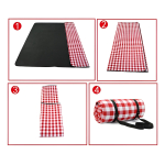 Mantel Para Picnic Gruesa Suave Transpirable Estilo Retro - Imagen 2