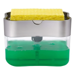 Soporte + Esponja Lava Platos Dispensador Detergente Jabón - Imagen 7