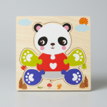 Puzzle Infantil En Madera Piezas Grandes - Oso Panda - Imagen 2