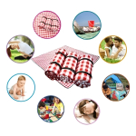 Mantel Para Picnic Gruesa Suave Transpirable Estilo Retro - Imagen 5