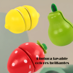 Juego Simulación Licuadora De Madera Con Frutas Para Cortar - Imagen 6