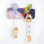 Perchero Colgante De Pared Infantil Astronautas Decorativo - Imagen 3