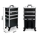 Maleta Valija Maquillaje Profesional 3 Divisiones 4 Ruedas - Imagen 2