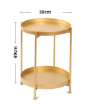 Mesa Doble Nórdica Auxiliar De Hierro Chica - Imagen 5