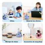 Organizador Escritorio Portalapices Giratorio Gran Capacidad - Imagen 4