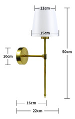 Aplique Largo Inalámbrico Con Control Estilo Nórdico - Imagen 3