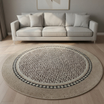 Alfombra Circular De Interior Living 100cm Decoración - Imagen 13