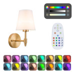 Aplique Corto Inalámbrico Con Control Estilo Nórdico - Imagen 2