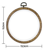 Bastidor Aro Para Bordar De Goma Circular 13.5cm - Imagen 2