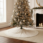 Falda Árbol De Navidad Tejida Trenzada 62cm