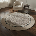 Alfombra Circular De Interior Living 100cm Decoración - Imagen 9