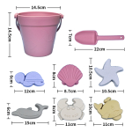 Set De Juguetes De Playa Infantil Con Balde Y Moldes - Imagen 2