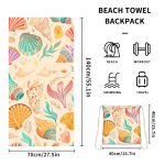 Toalla De Playa 140x70 Con Mochila Playera - Imagen 5