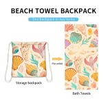Toalla De Playa 140x70 Con Mochila Playera - Imagen 4
