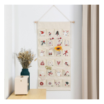 Calendario Adviento Navidad 24 Bolsillos Tela Colgante - Imagen 5