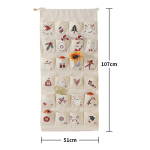 Calendario Adviento Navidad 24 Bolsillos Tela Colgante - Imagen 2