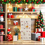 Calendario Adviento Navidad 24 Bolsillos Tela Colgante - Imagen 8