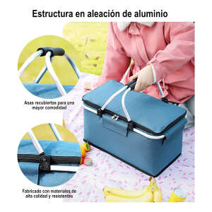 Bolso Conservadora Para Picnic Con Asas Gran Capacidad, foto 11