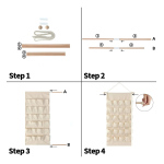 Calendario Adviento Navidad 24 Bolsillos Tela Colgante - Imagen 9