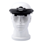 Lupa Luz Led Visera Cabeza Vincha + 4 Lentes Magnificadores - Imagen 4