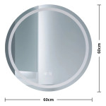 Espejo Baño Circular Led 60cm Antiempañante Segovia - Imagen 2