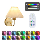 Lámpara Aplique De Pared Pantalla Plástica Plisada LED RGB - Imagen 4