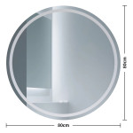 Espejo Baño Led Redondo 80cm Con Desempañador Segovia - Imagen 2