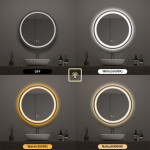 Espejo Baño Circular Led 60cm Antiempañante Segovia - Imagen 6