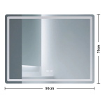 Espejo Baño Led Segovia 70x90 Antiempañante Táctil - Imagen 2