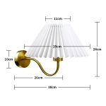 Lámpara Aplique De Pared Pantalla Plástica Plisada LED RGB - Imagen 2