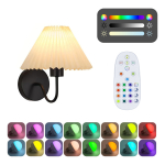 Lámpara Aplique De Pared Pantalla Plástica Plisada LED RGB - Imagen 12