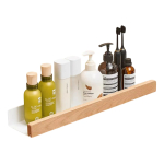 Estante De Almacenamiento Para Baño De Pared Con Madera - Imagen 6