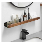 Estante De Almacenamiento Para Baño De Pared Con Madera - Imagen 2