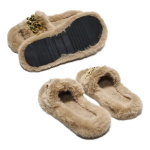 Pantufla Chatita Super Peluda Diseño Cadena - Varios Talles - Imagen 2