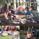 Mini Parrillero Estufa A Leña Camping Acero Inoxidable - Imagen 5