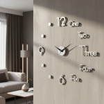 Reloj De Pared 3d Con Números Grandes Decoración - Imagen 8